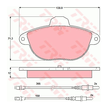 Jeu de quatre plaquettes de...