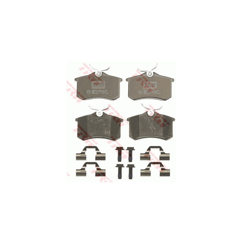 Jeu de quatre plaquettes de frein à disque TRW