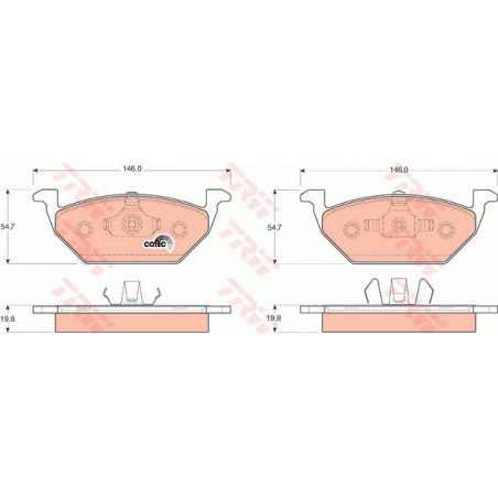 Jeu de quatre plaquettes de...