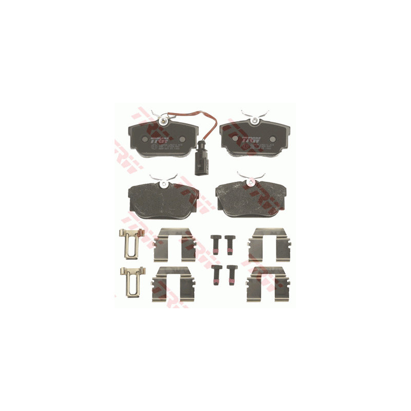 Jeu de quatre plaquettes de frein à disque TRW
