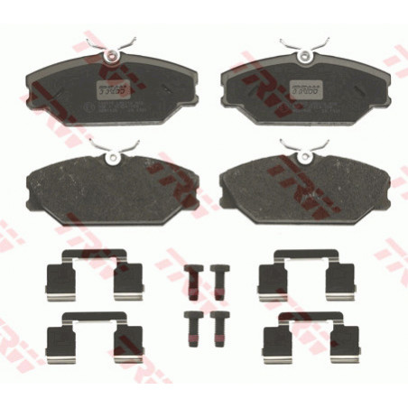 Jeu de quatre plaquettes de frein à disque TRW