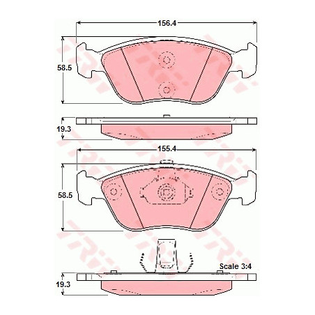 Jeu de quatre plaquettes de...