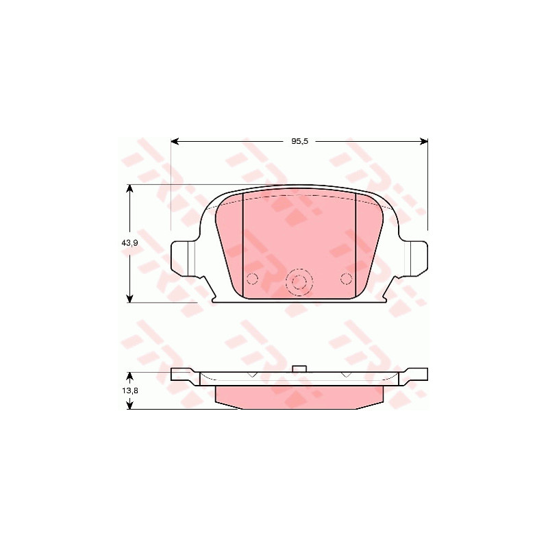 Jeu de quatre plaquettes de frein à disque TRW