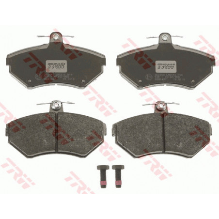 Jeu de quatre plaquettes de frein à disque TRW