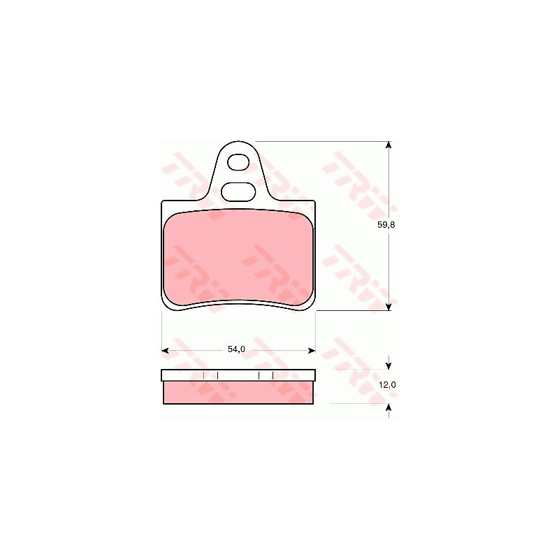 Jeu de quatre plaquettes de frein à disque TRW