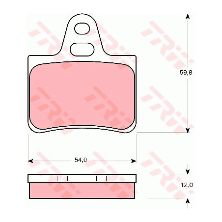 Jeu de quatre plaquettes de frein à disque TRW