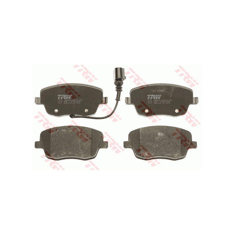 Jeu de quatre plaquettes de frein à disque TRW