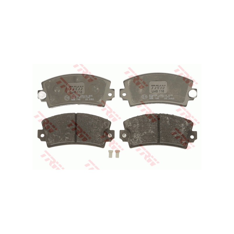 Jeu de quatre plaquettes de frein à disque TRW