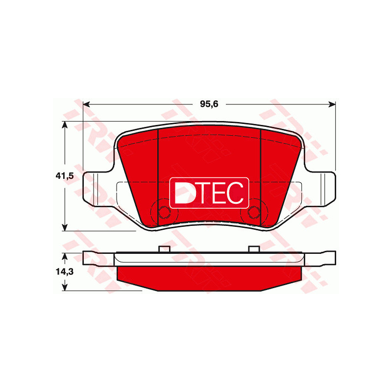 Jeu de quatre plaquettes de frein à disque TRW