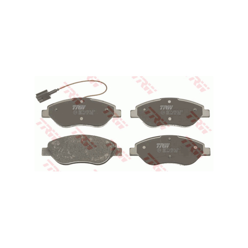 Jeu de quatre plaquettes de frein à disque TRW
