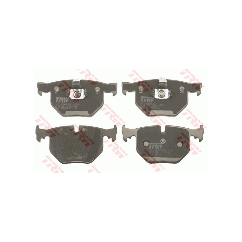Jeu de quatre plaquettes de frein à disque TRW