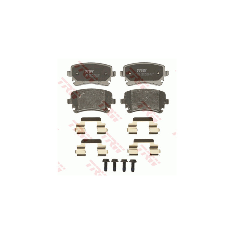Jeu de quatre plaquettes de frein à disque TRW