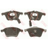 Jeu de quatre plaquettes de frein à disque TRW