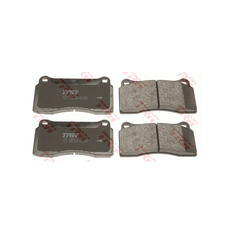 Jeu de quatre plaquettes de frein à disque TRW