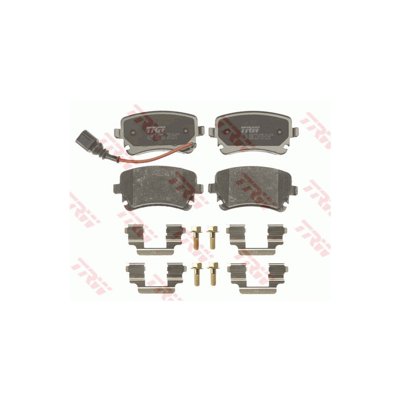 Jeu de quatre plaquettes de frein à disque TRW