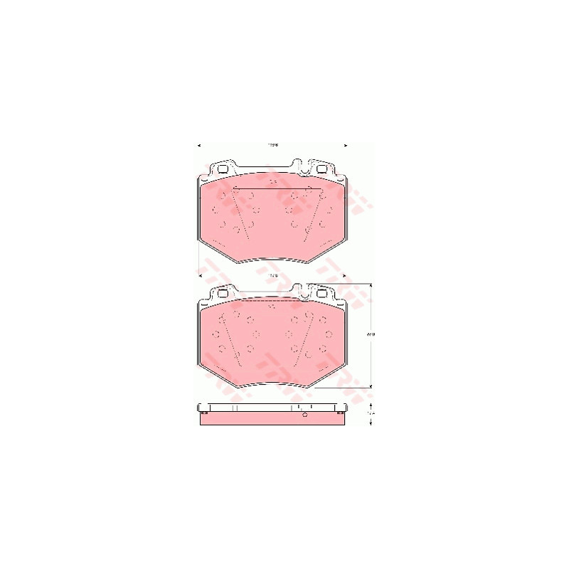 Jeu de quatre plaquettes de frein à disque TRW