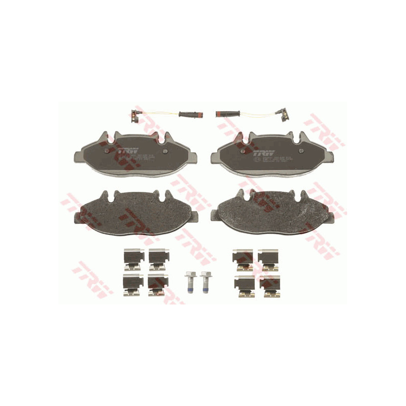 Jeu de quatre plaquettes de frein à disque TRW