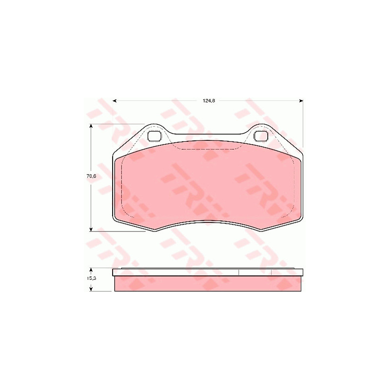 Jeu de quatre plaquettes de frein à disque TRW