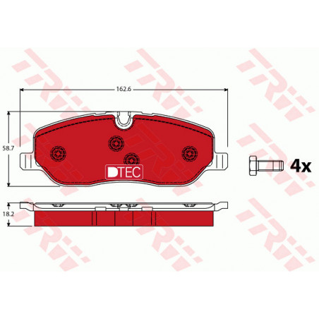 Jeu de quatre plaquettes de...