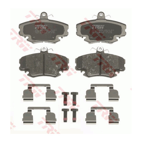 Jeu de quatre plaquettes de frein à disque TRW