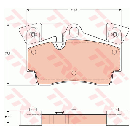 Jeu de quatre plaquettes de frein à disque TRW