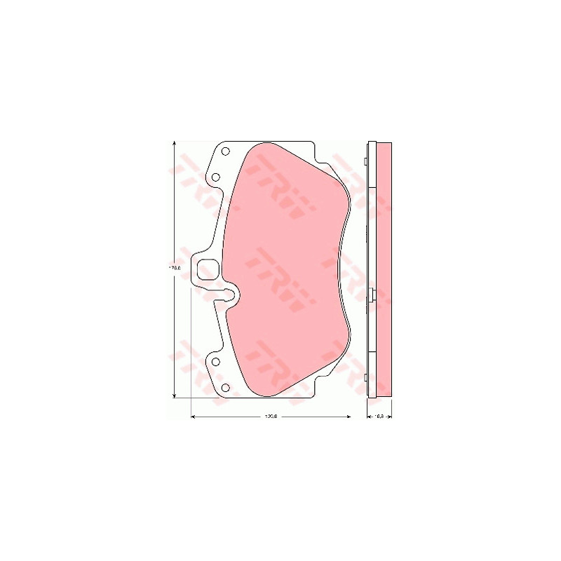 Jeu de quatre plaquettes de frein à disque TRW