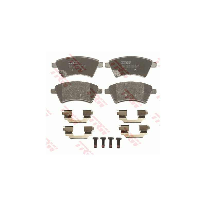 Jeu de quatre plaquettes de frein à disque TRW