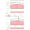 Jeu de quatre plaquettes de frein à disque TRW