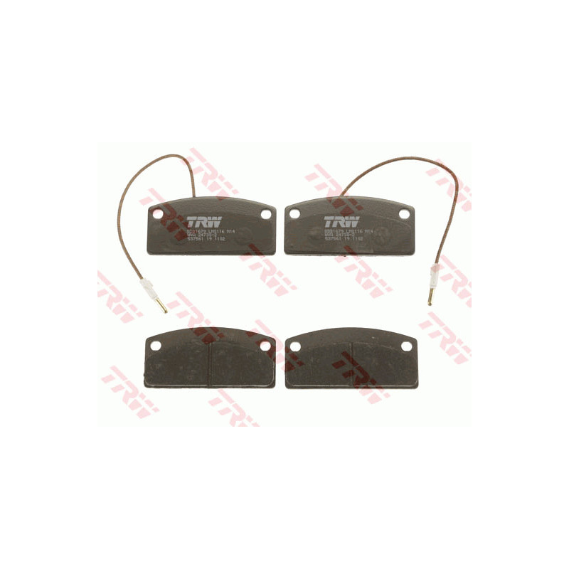 Jeu de quatre plaquettes de frein à disque TRW