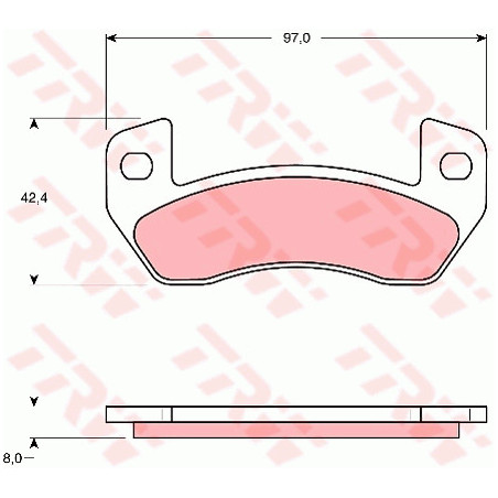 Jeu de quatre plaquettes de frein à disque TRW