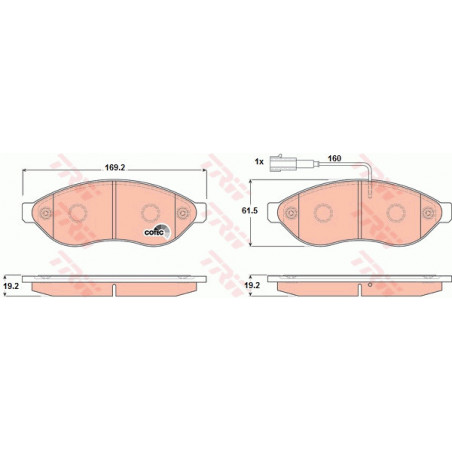Jeu de quatre plaquettes de...
