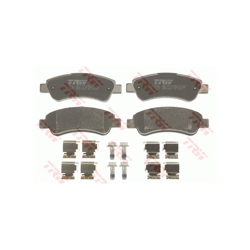 Jeu de quatre plaquettes de frein à disque TRW