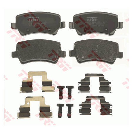 Jeu de quatre plaquettes de frein à disque TRW