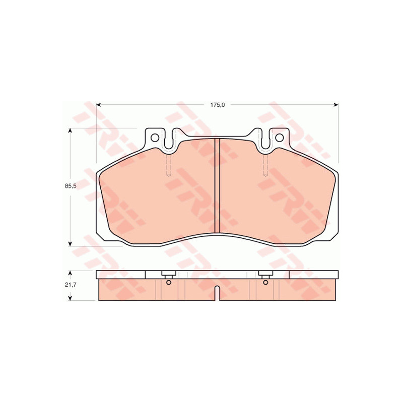 Jeu de quatre plaquettes de frein à disque TRW