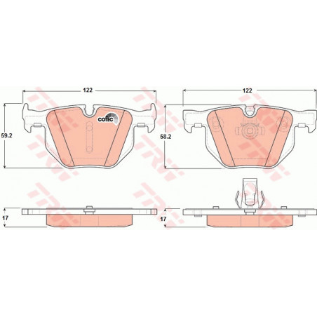 Jeu de quatre plaquettes de...
