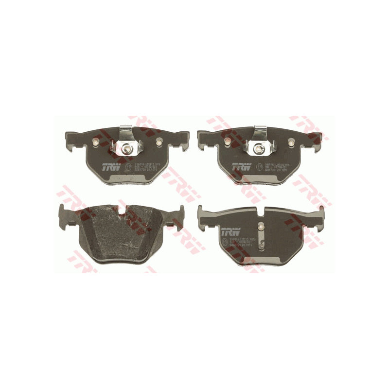 Jeu de quatre plaquettes de frein à disque TRW