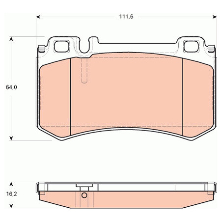 Jeu de quatre plaquettes de frein à disque TRW