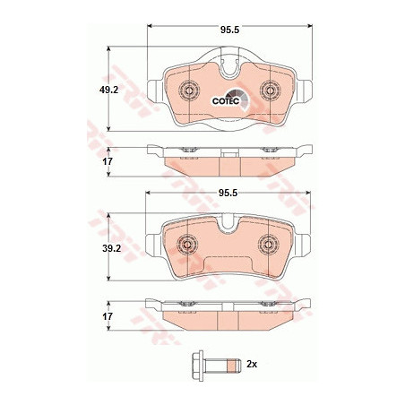 Jeu de quatre plaquettes de...