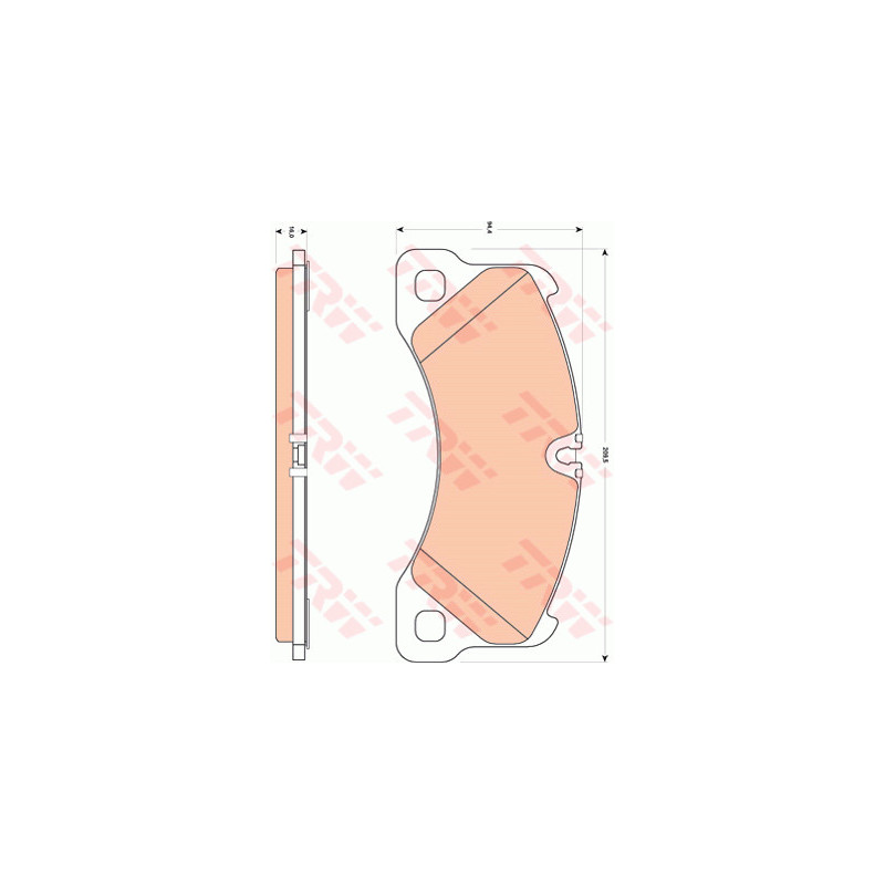 Jeu de quatre plaquettes de frein à disque TRW