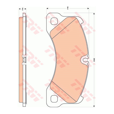 Jeu de quatre plaquettes de frein à disque TRW