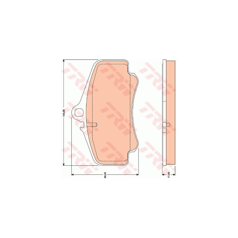 Jeu de quatre plaquettes de frein à disque TRW