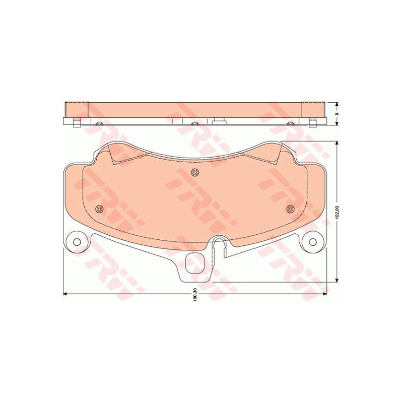 Jeu de quatre plaquettes de frein à disque TRW