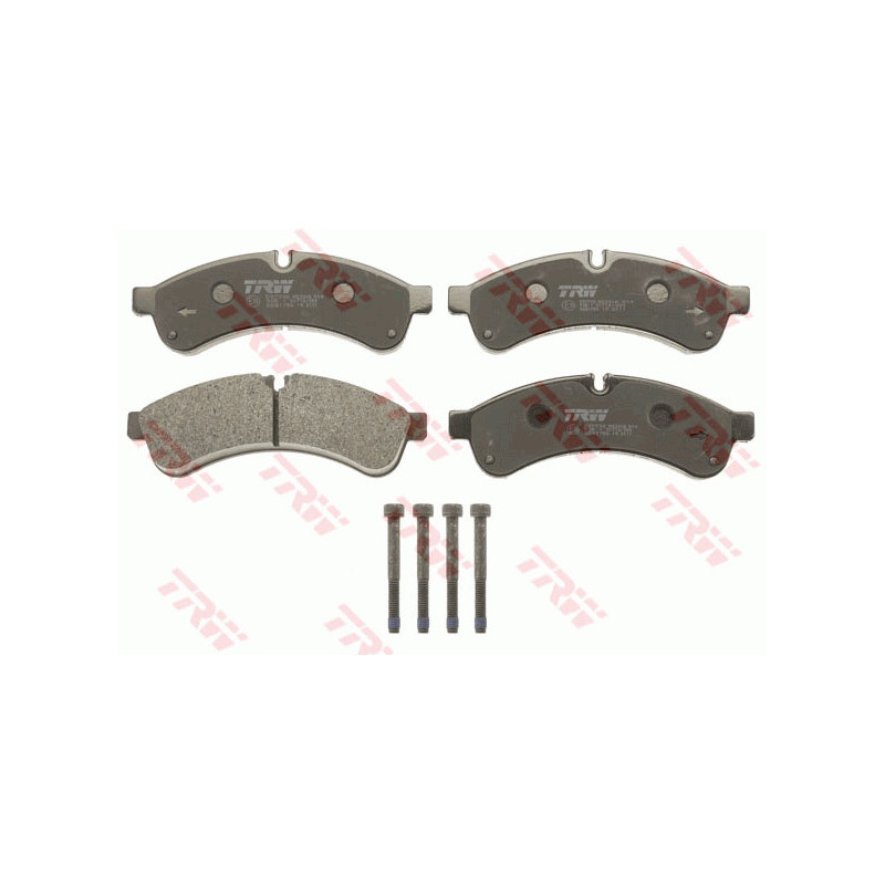 Jeu de quatre plaquettes de frein à disque TRW