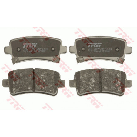 Jeu de quatre plaquettes de frein à disque TRW