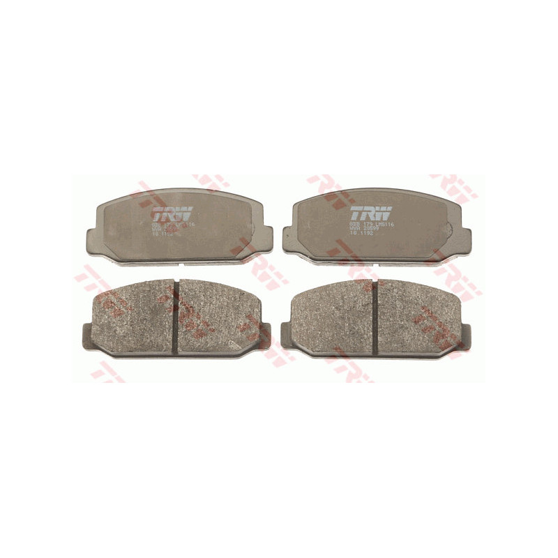 Jeu de quatre plaquettes de frein à disque TRW