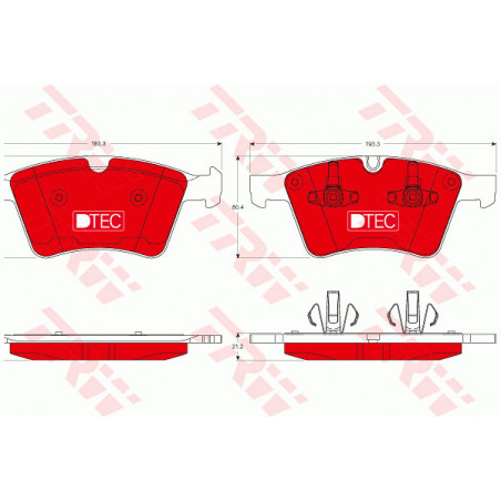 Jeu de quatre plaquettes de...