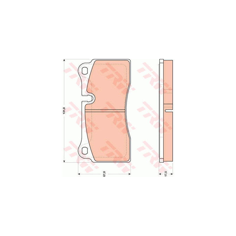 Jeu de quatre plaquettes de frein à disque TRW