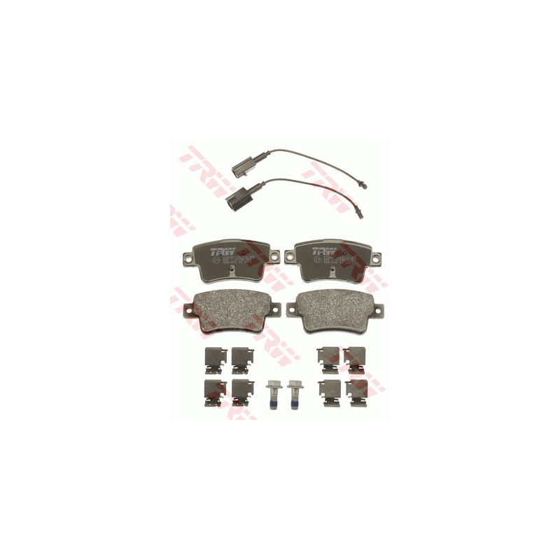 Jeu de quatre plaquettes de frein à disque TRW