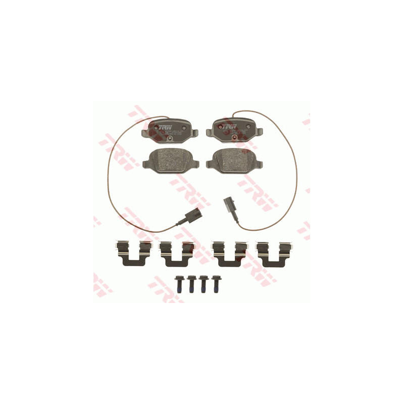 Jeu de quatre plaquettes de frein à disque TRW
