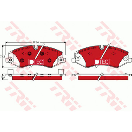 Jeu de quatre plaquettes de...